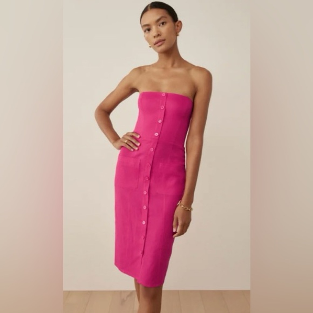 Reformation Prescott Linen Dress